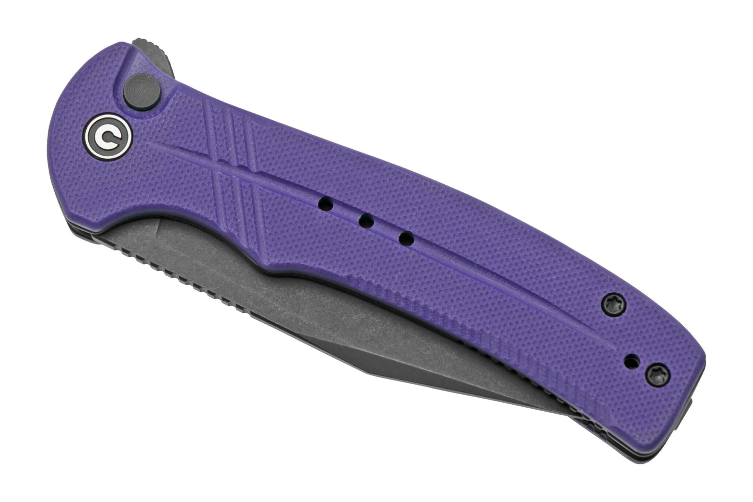 Civivi Cogent C20038D-2 Blackwashed Plain Edge, Purple G10 Navaja - Imagen 6