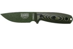 ESEE Model 3 OD Green Blade 3D OD Green-Black G10 Cuchillo De Supervivencia 3PMOD-003 Funda Negra + Clip Para Cintur贸n