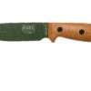 ESEE Model 4 OD Green Blade 3D Natural Canvas Micarta Cuchillo De Supervivencia 4POD-011 Funda Negra + Clip Para Cinturón