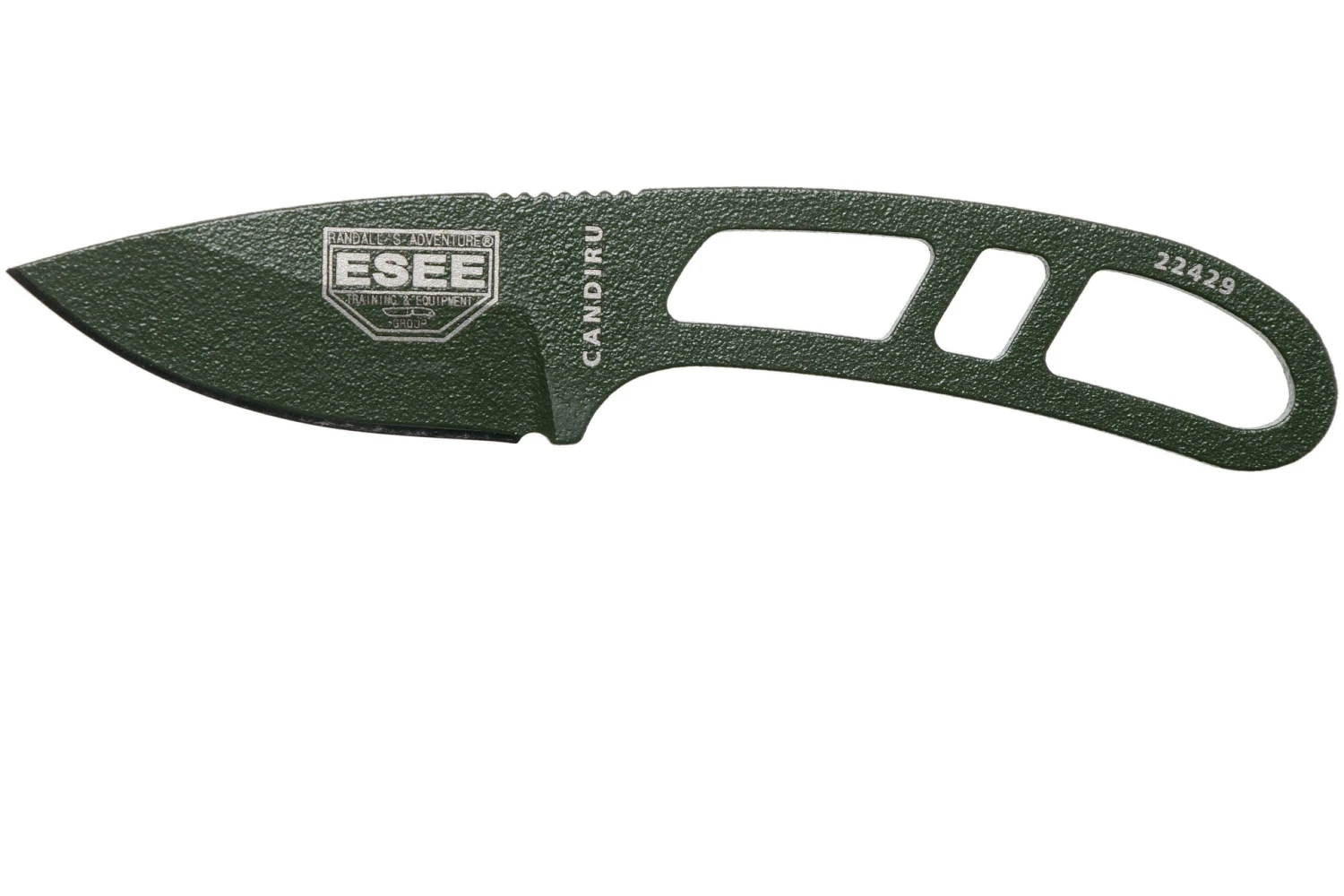 ESEE Candiru OD-green CAN-OD Cuchillo De Cuello Con Funda Negra + Clip De Cintur贸n