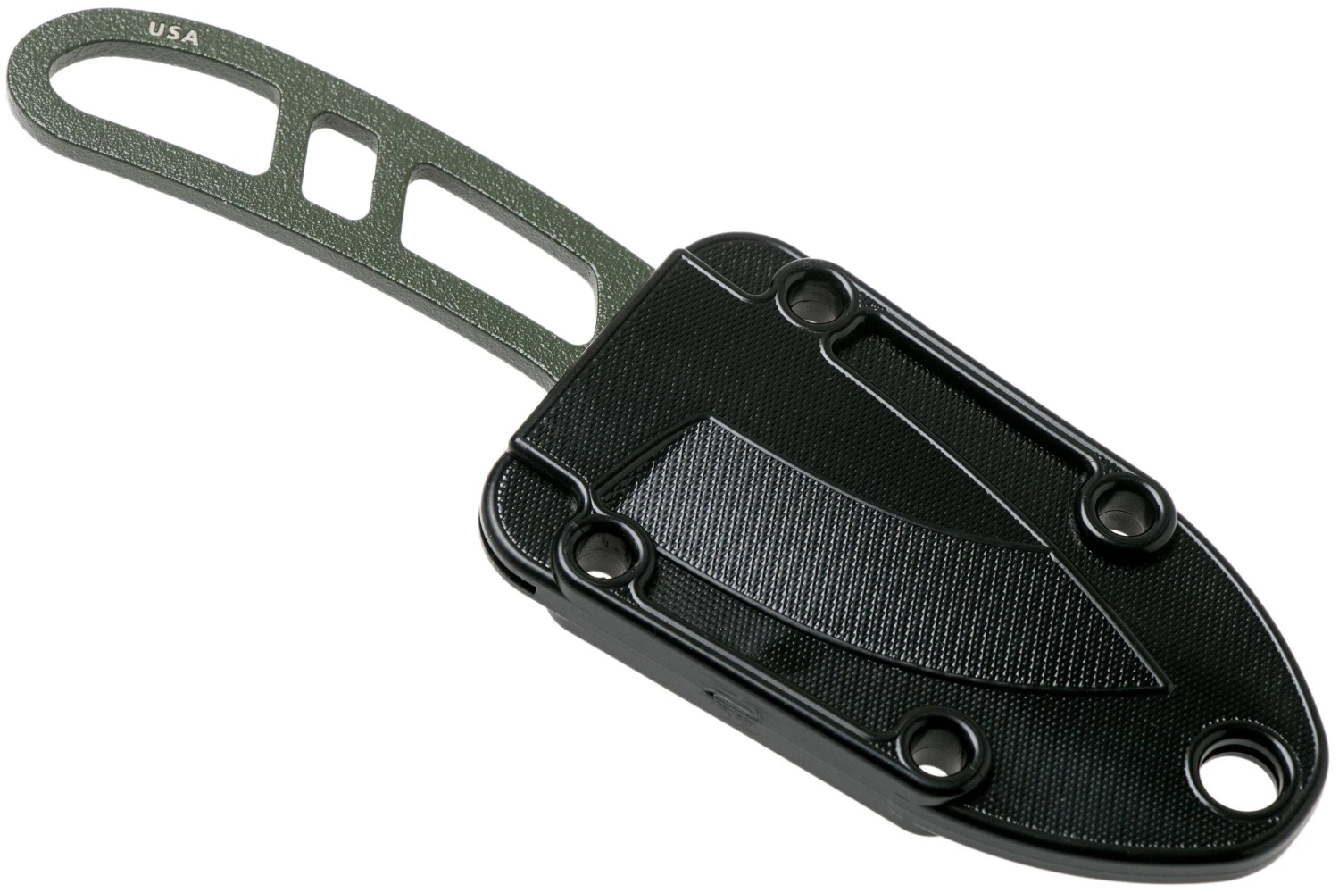 ESEE Candiru OD-green CAN-OD Cuchillo De Cuello Con Funda Negra + Clip De Cintur贸n - Imagen 6