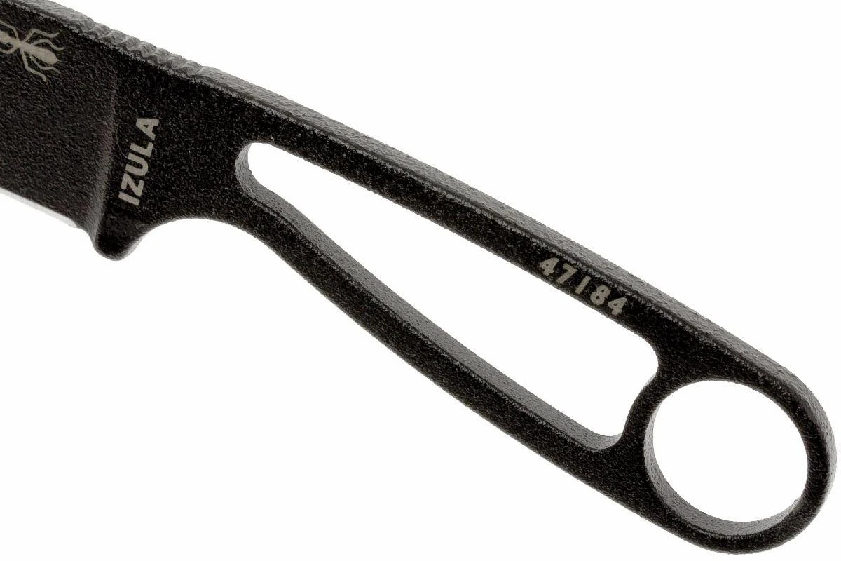 ESEE Izula Black IZULA-B Cuchillo De Cuello Con Funda Negra + Clip De Cintur贸n - Imagen 3
