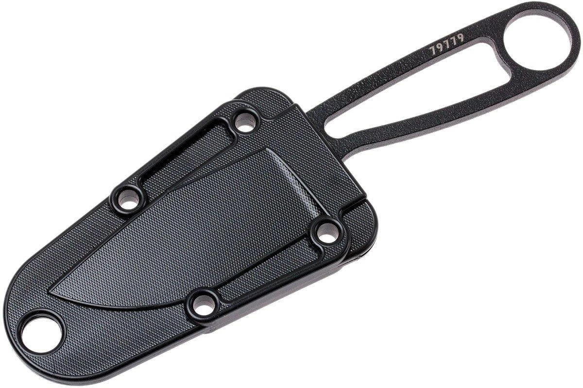 ESEE Izula Black IZULA-B Cuchillo De Cuello Con Funda Negra + Clip De Cintur贸n - Imagen 5