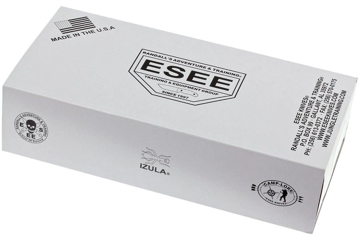 ESEE Izula Black IZULA-B Cuchillo De Cuello Con Funda Negra + Clip De Cintur贸n - Imagen 7