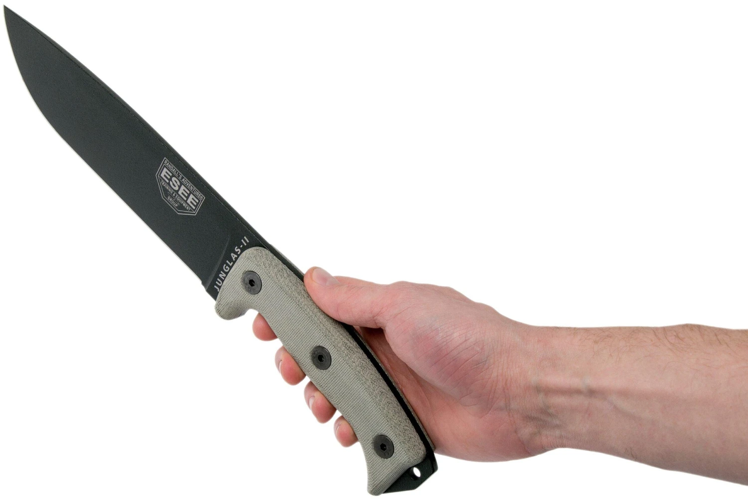 ESEE Junglas 2 Black, JUNGLAS-II Cuchillo De Supervivencia, Funda Kydex, Compatible Con MOLLE - Imagen 6