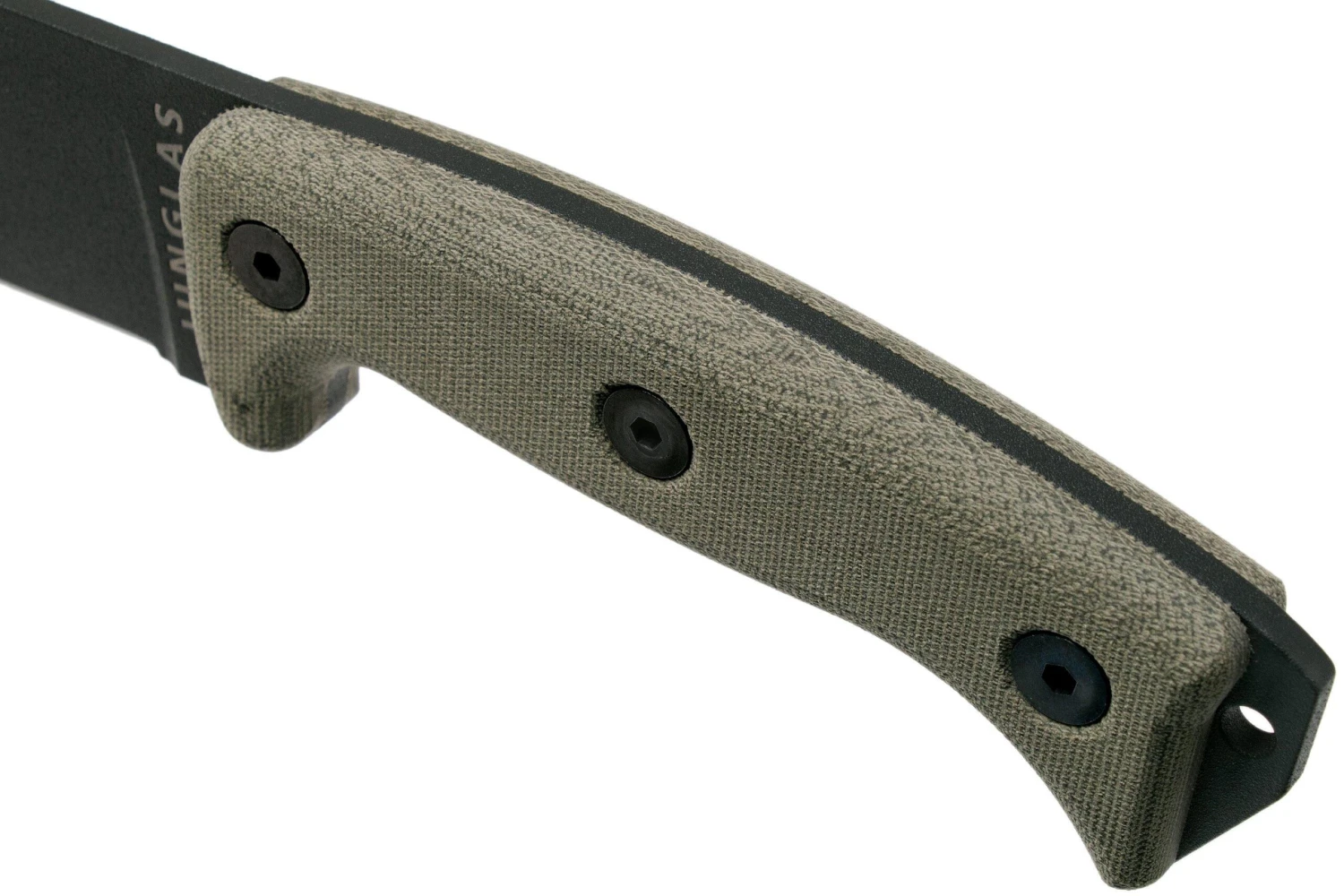 ESEE Junglas Tactical Gunsmoke Cuchillo De Supervivencia, Funda Kydex, Compatible Con MOLLE - Imagen 5