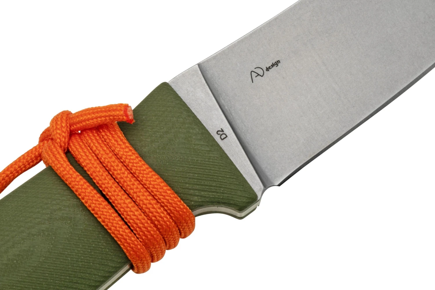 Black Fox Vesuvius Stonewashed D2 Blade, OD Green G10 Cuchillo Fijo - Imagen 5