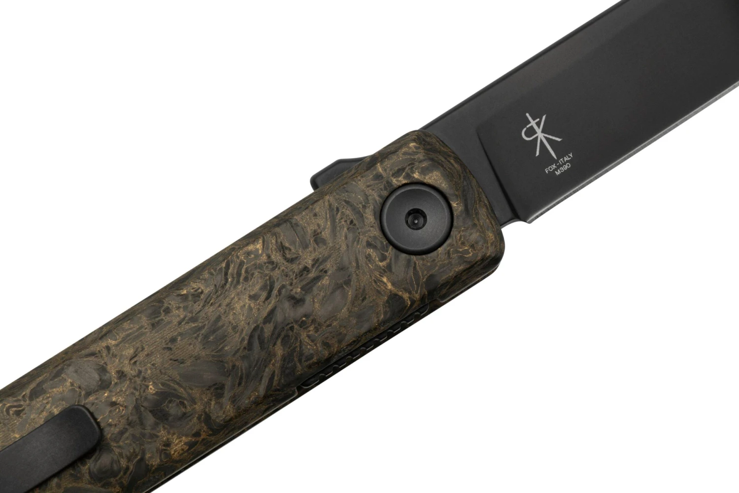 Fox Knives Chnops, FX-543FCGM, Dark Matter Gold, Navaja M390, Knivesandtools Exclusive - Imagen 5