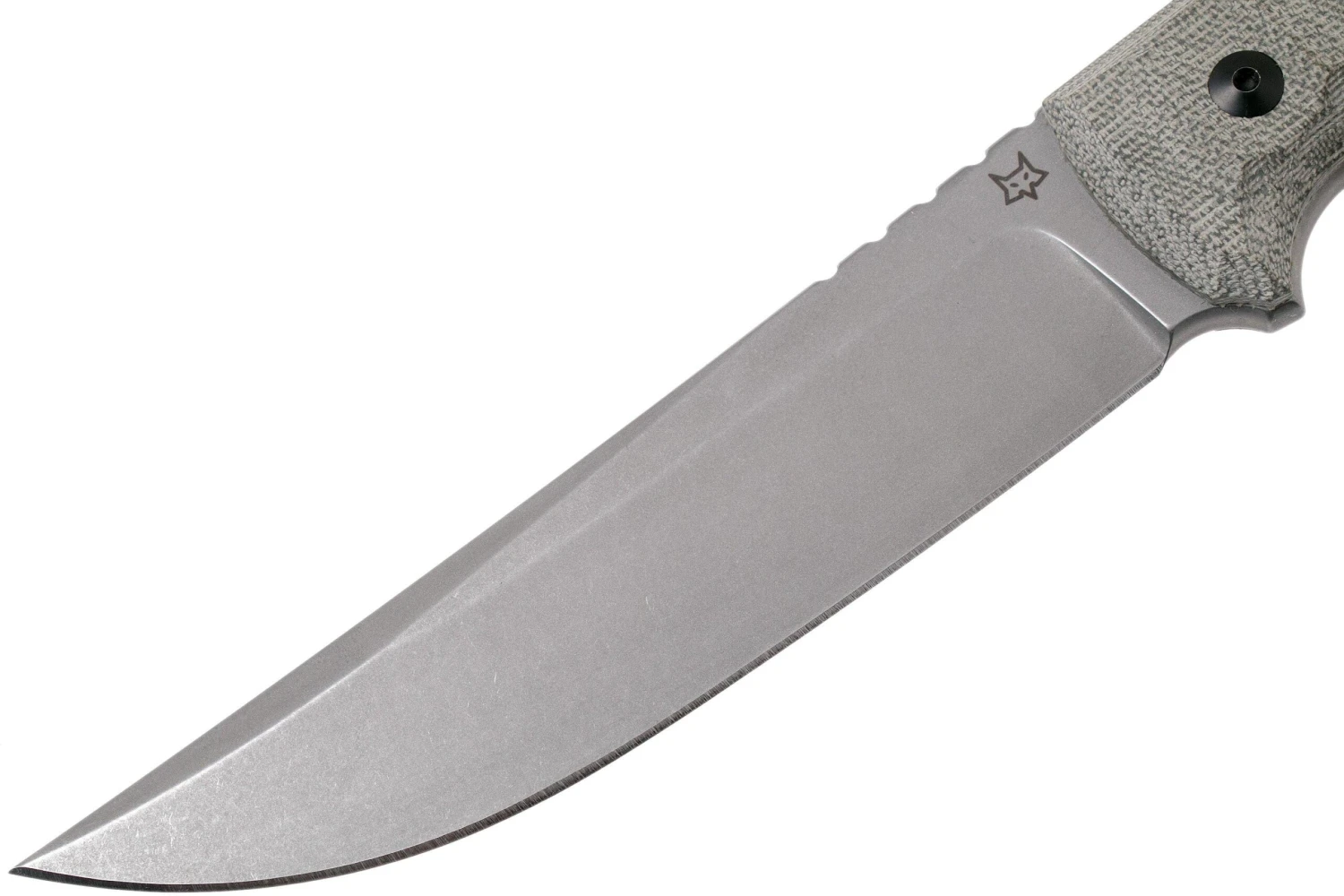 Fox Knives Ryu FX-634 MOD Green Canvas Micarta, Cuchillo Fijo, Black Roc Knives Design - Imagen 3