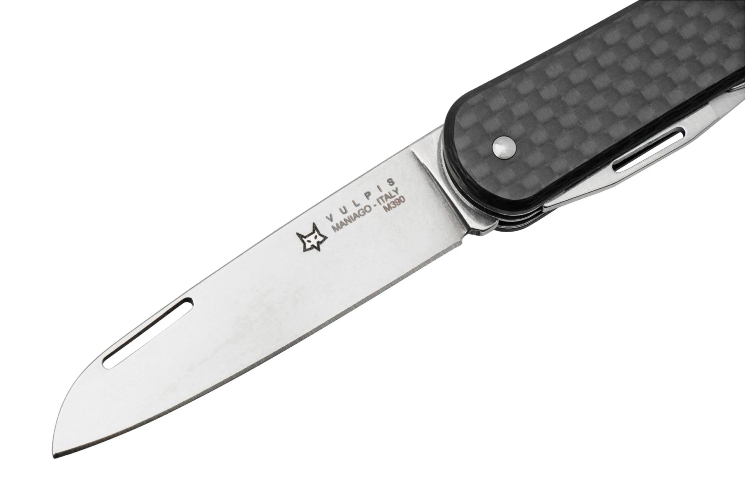 FOX Vulpis 3-Tools FX-VP130-3CF, M390, Black Carbon Fiber, Navaja Suiza - Imagen 3