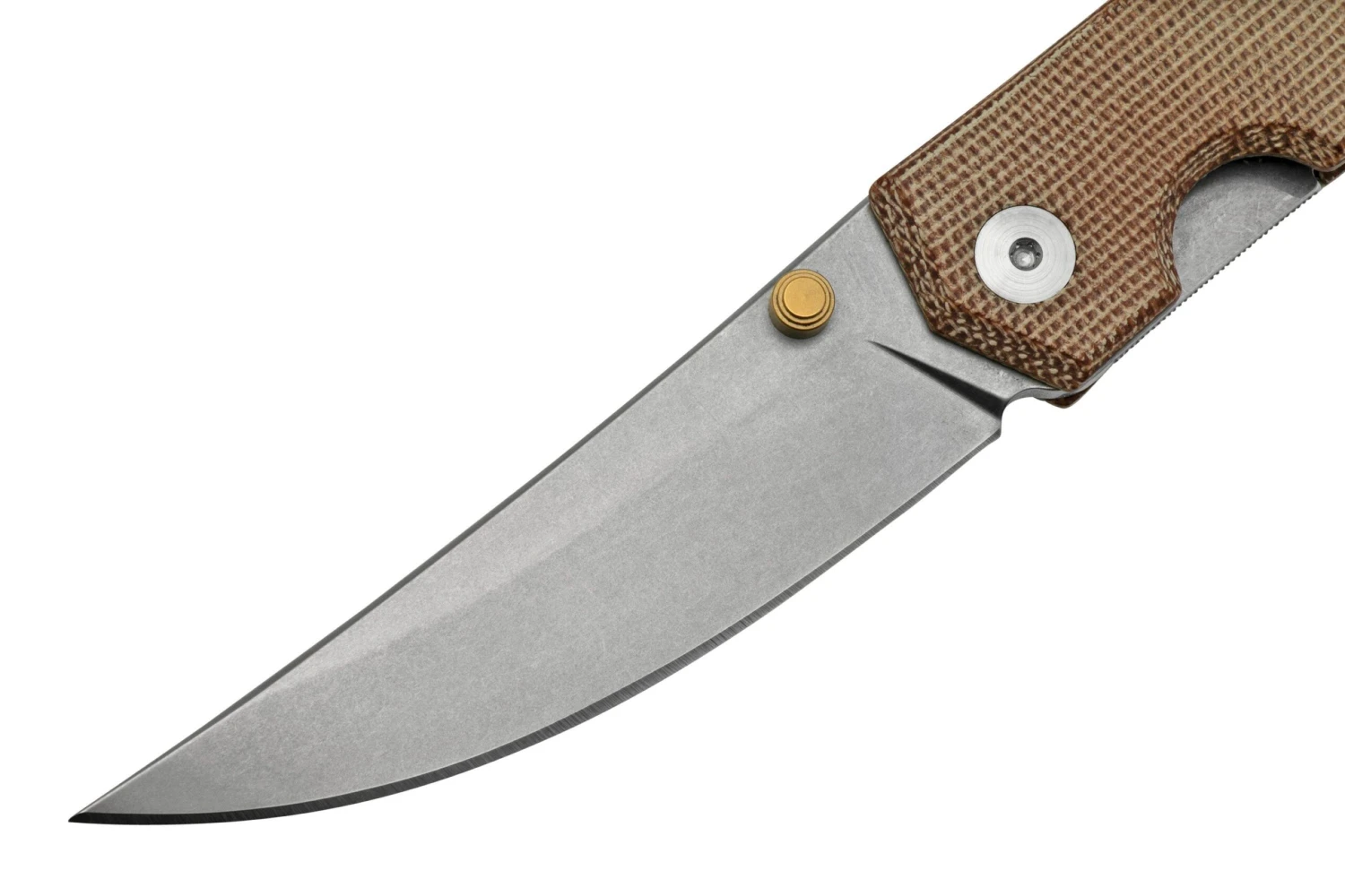 GiantMouse ACE Clyde Natural Canvas Micarta, Brass, Navaja, Ansø Y Voxnaes Design - Imagen 3