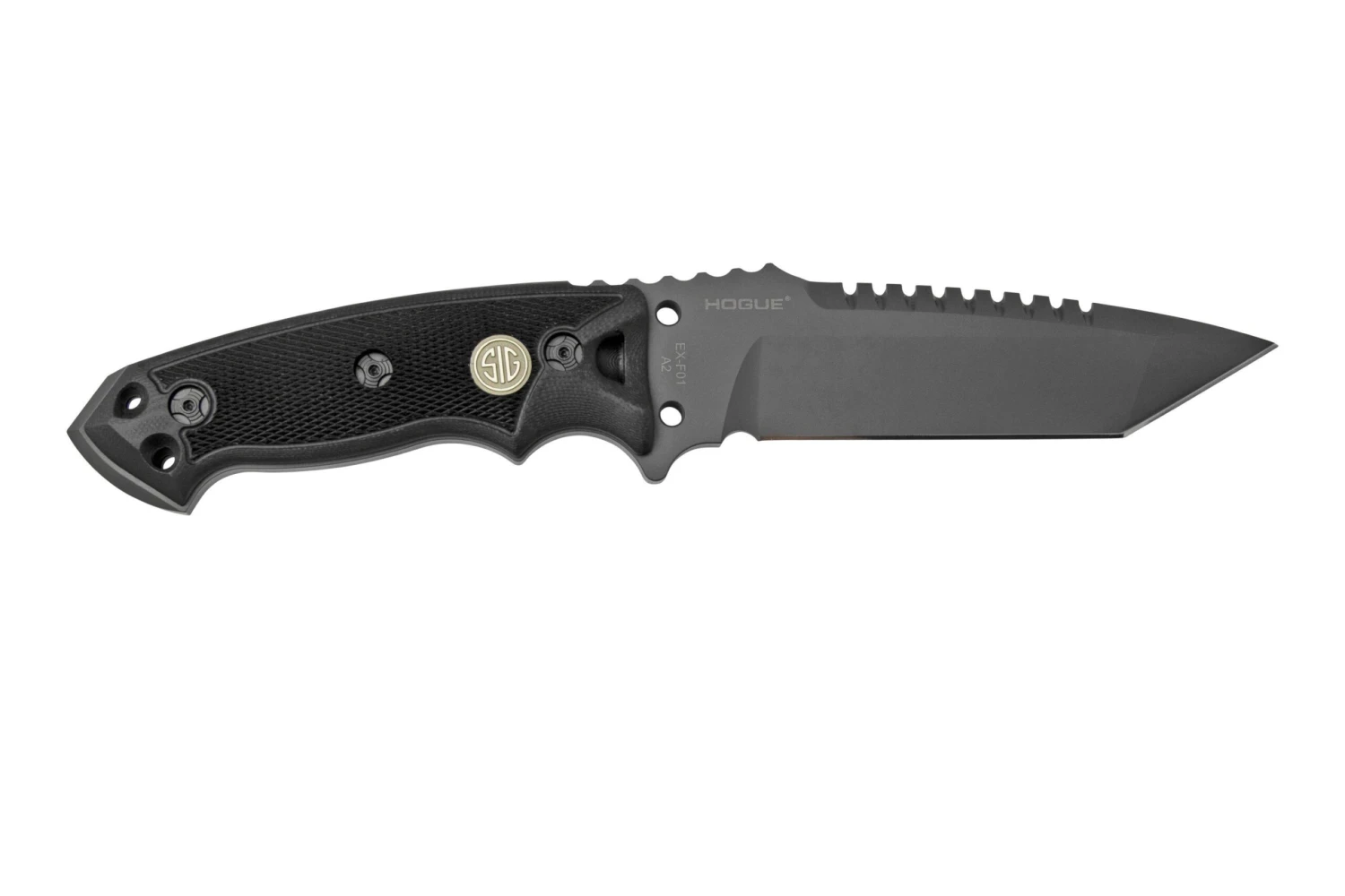 Hogue EX-F01 5.5" Sig Sauer, Tanto Black G10, Acero A2, 37122 Cuchillo Fijo - Imagen 2
