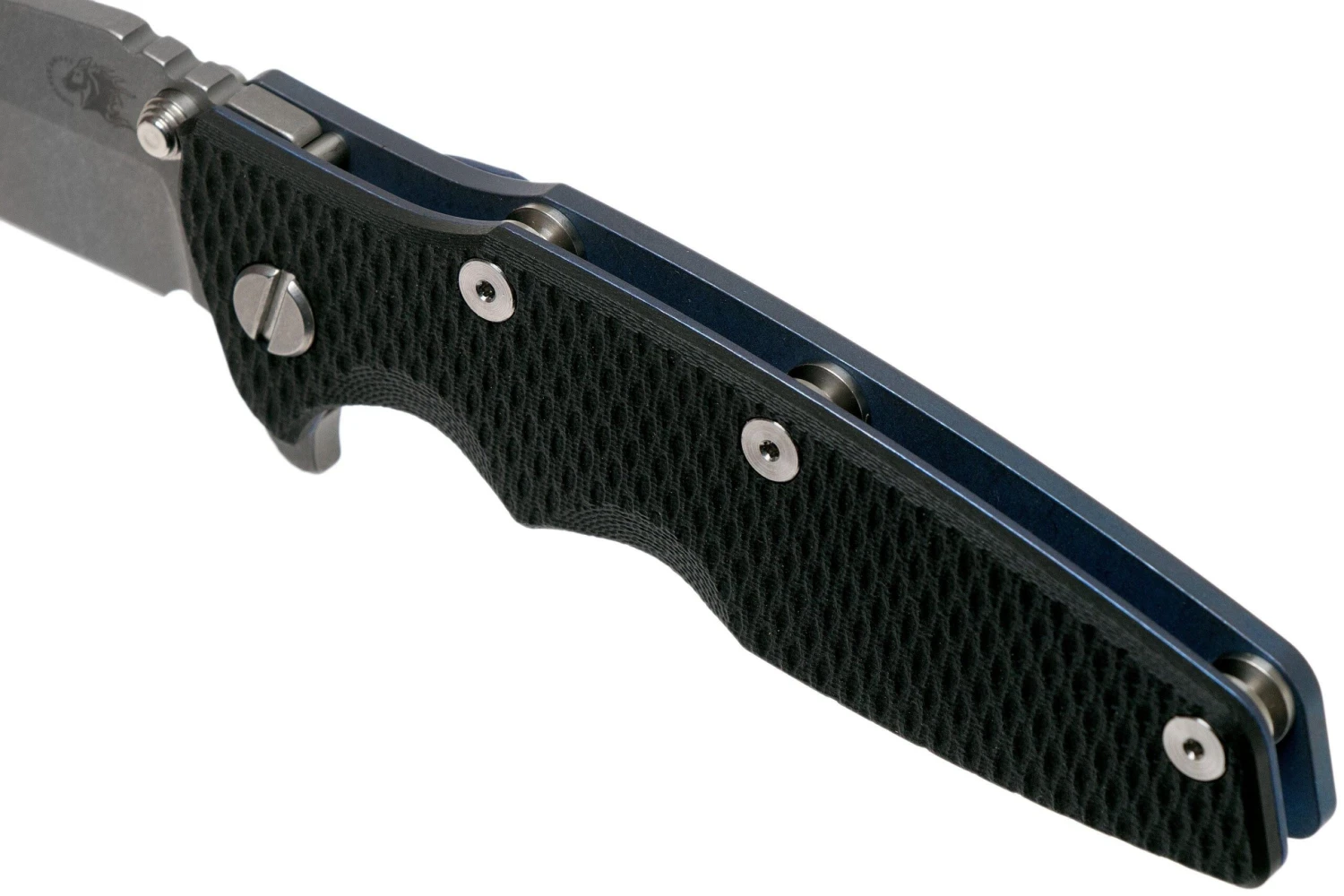 Rick Hinderer Eklipse 3.5” Harpoon Tanto, CPM 20CV, Battle Blue, Black G10 Navaja - Imagen 7