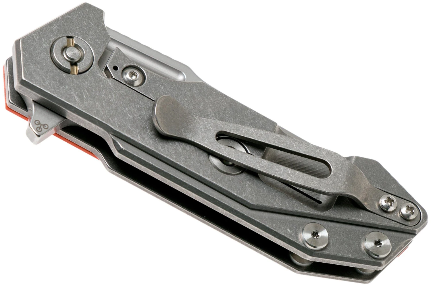 Rick Hinderer Half Track Gen 2, Spearpoint 20CV, Orange G10, Navaja - Imagen 4