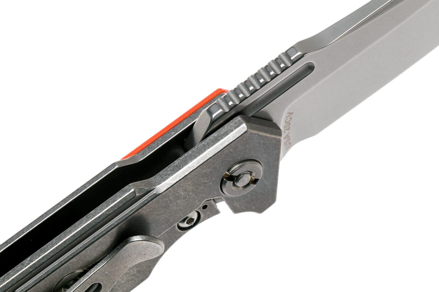 Rick Hinderer Half Track Gen 2, Spearpoint 20CV, Orange G10, Navaja - Imagen 6