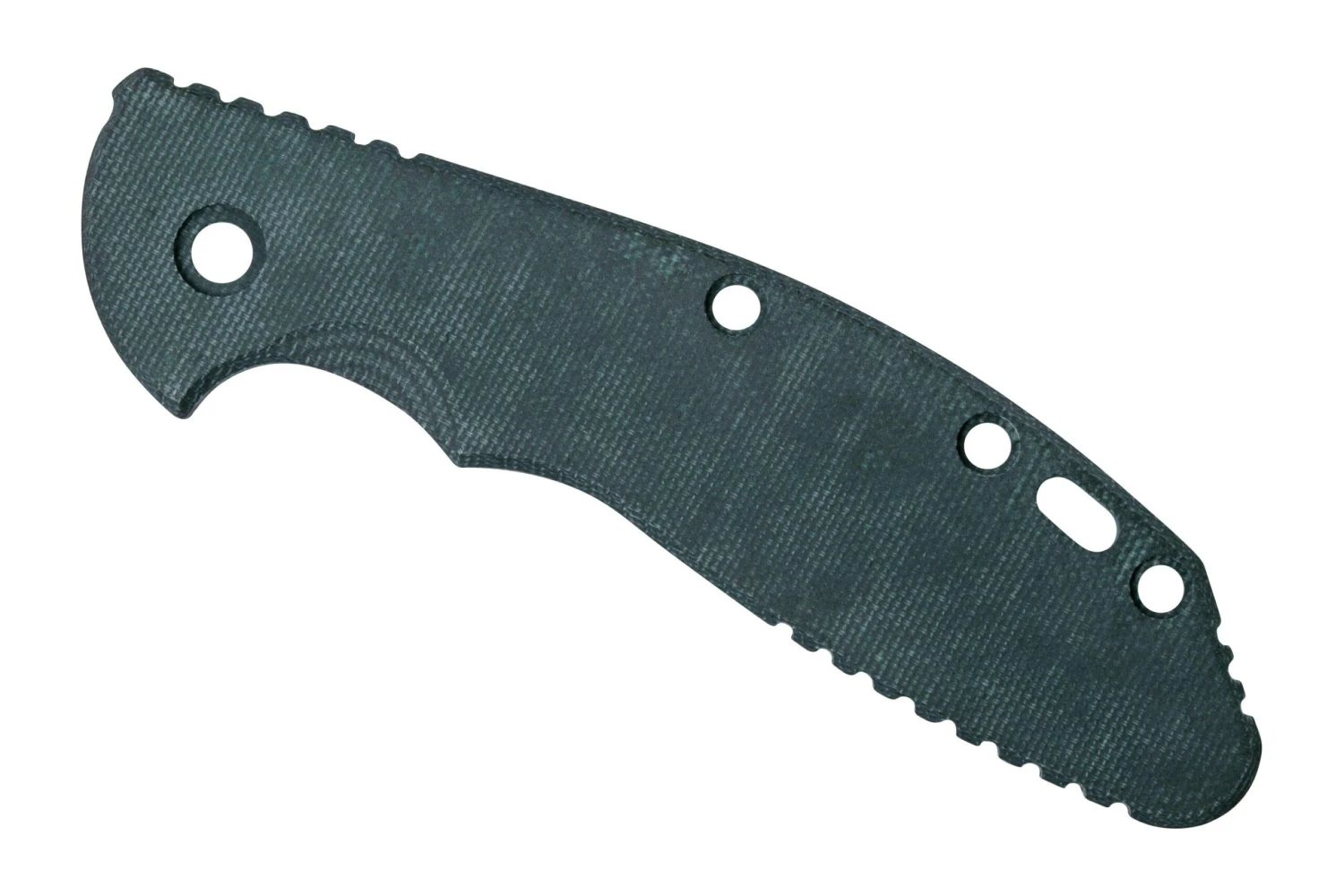 Rick Hinderer XM24 Cacha, Smooth Black Canvas Micarta