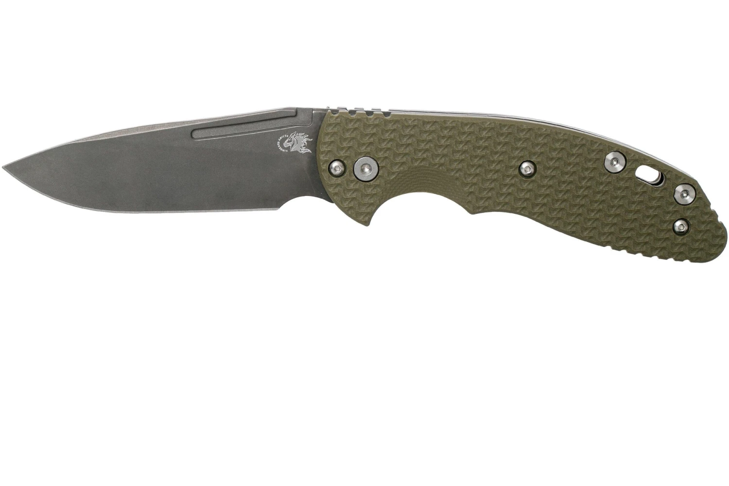 Rick Hinderer XM Slippy 3 Slicer 20CV Black DLC, OD Green G10 Navaja Slipjoint"