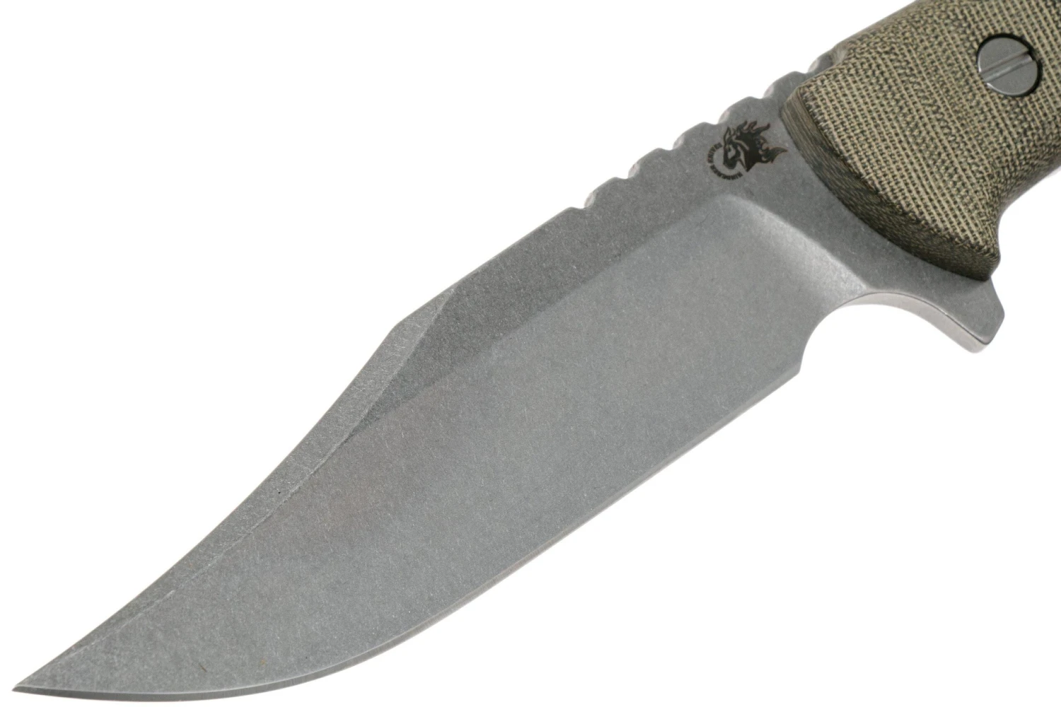 Rick Hinderer Ranch Bowie Green Canvas Micarta, Stonewashed, Cuchillo Bowie - Imagen 3