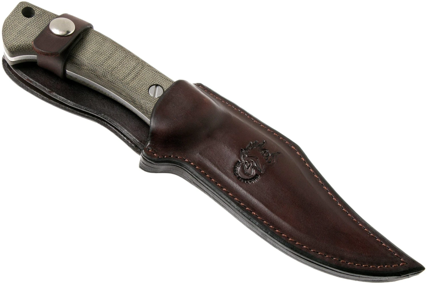 Rick Hinderer Ranch Bowie Green Canvas Micarta, Stonewashed, Cuchillo Bowie - Imagen 7
