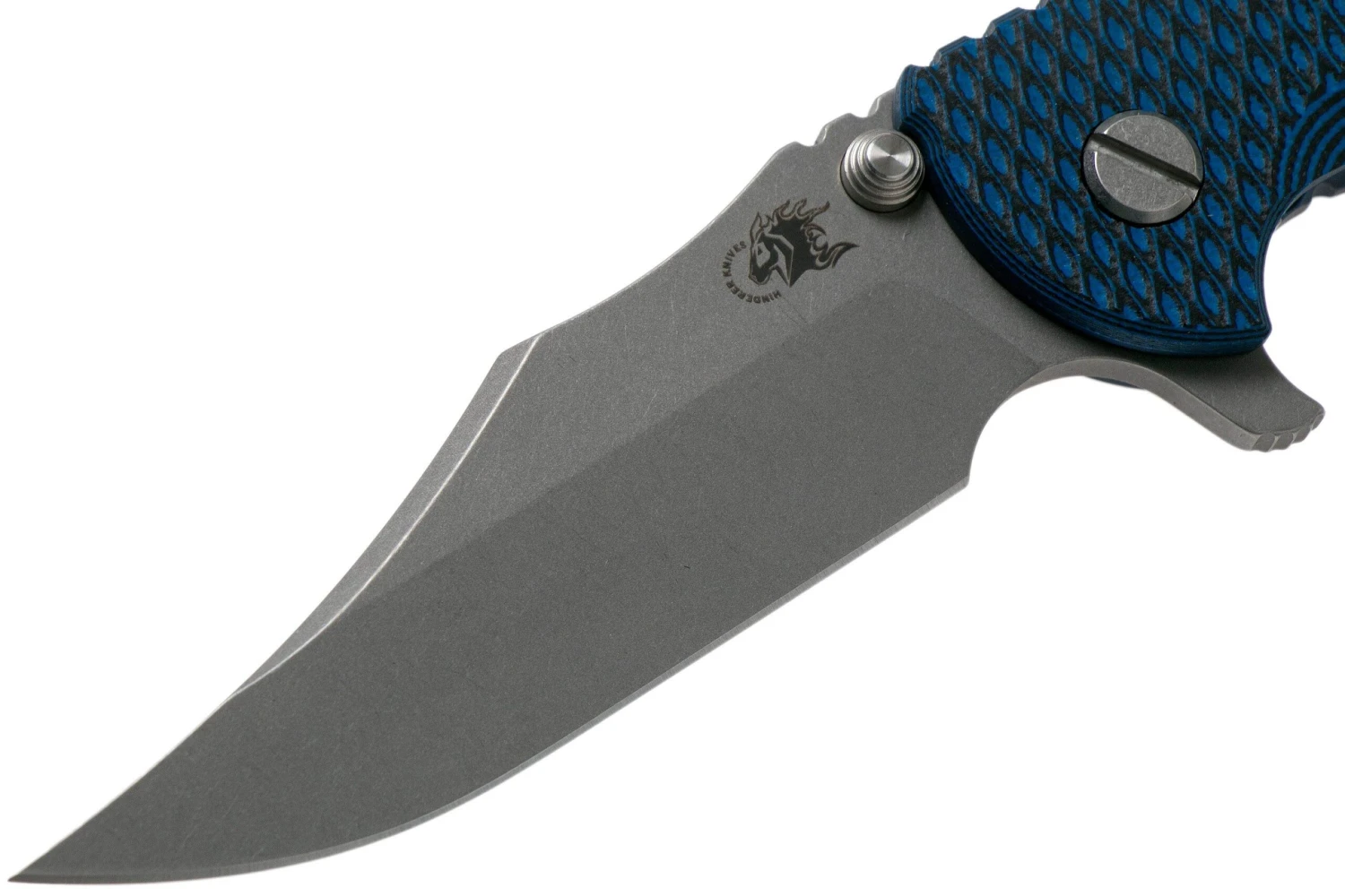 Rick Hinderer XM-18 3.5 Bowie 20CV Battle Blue, Blue-Black G10 Navaja - Imagen 3