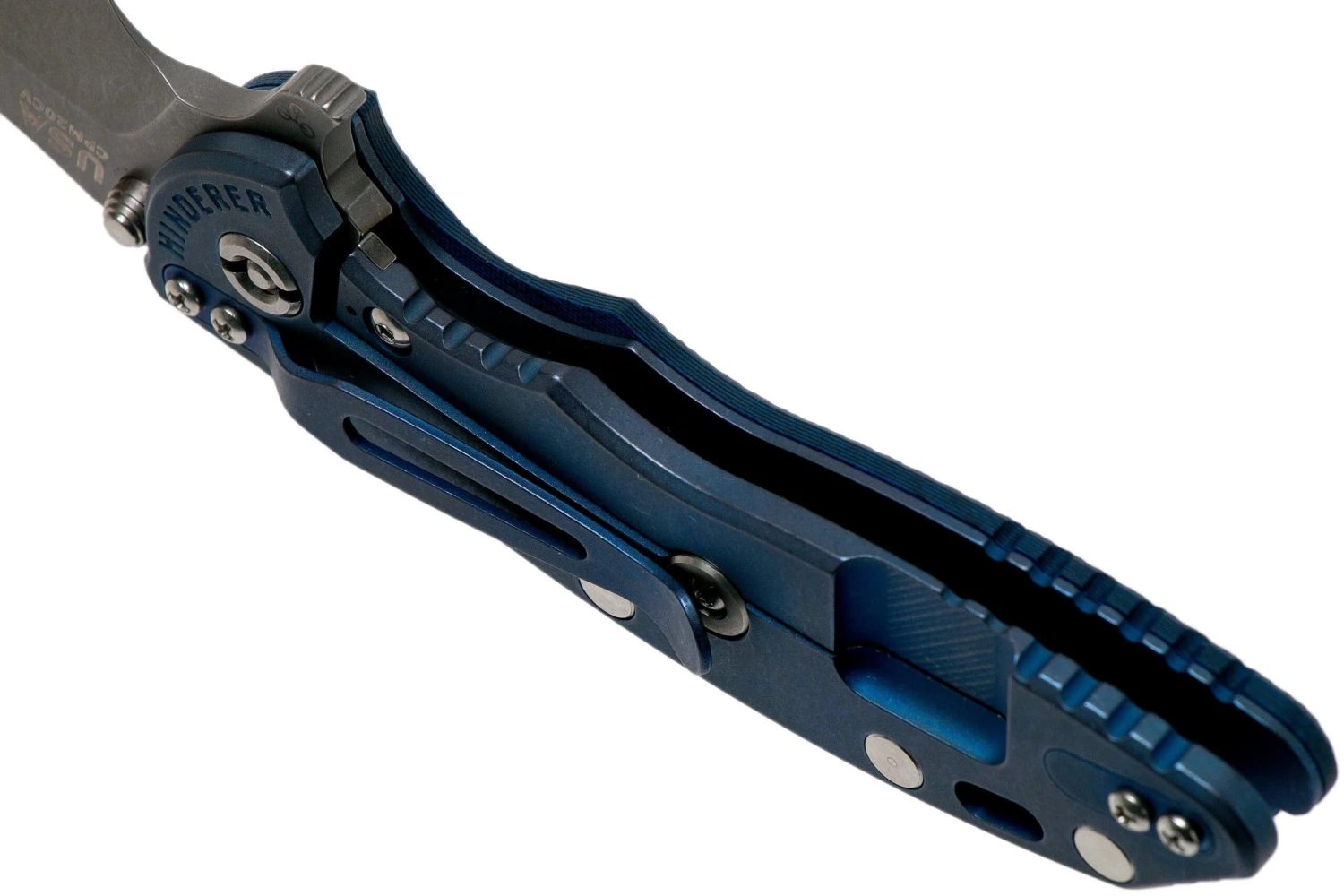 Rick Hinderer XM-18 3.5 Bowie 20CV Battle Blue, Blue-Black G10 Navaja - Imagen 5