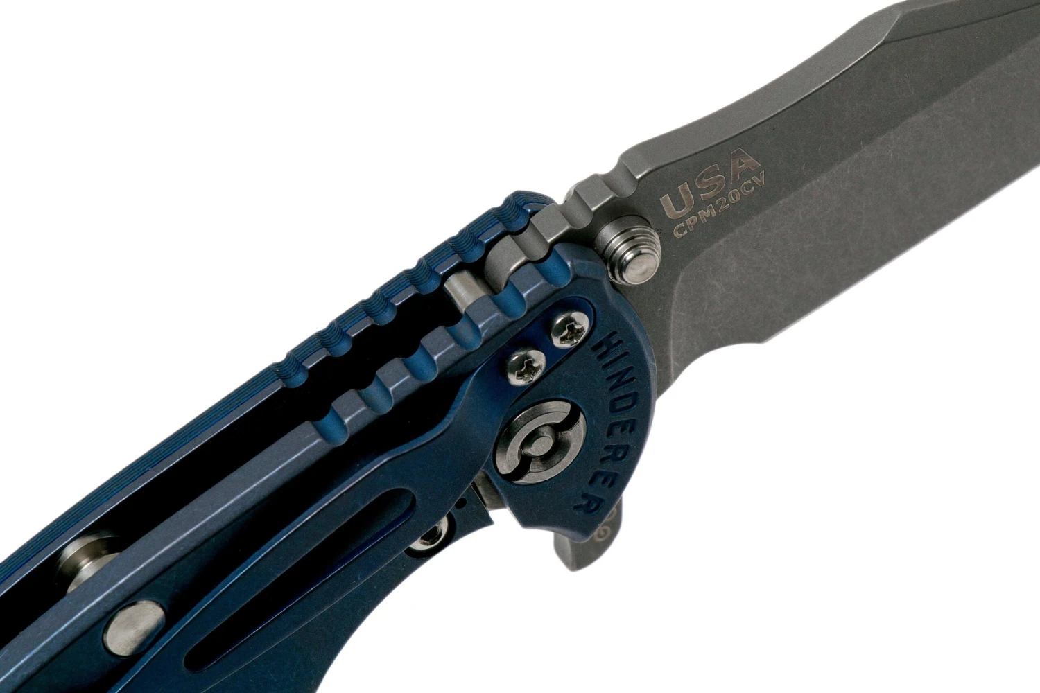 Rick Hinderer XM-18 3.5 Bowie 20CV Battle Blue, Blue-Black G10 Navaja - Imagen 6