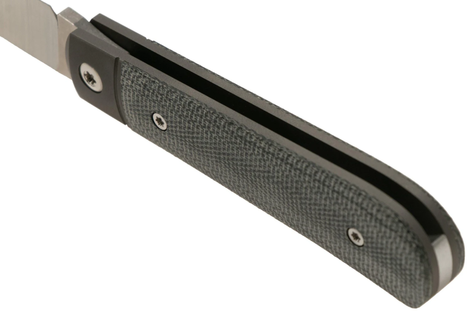 Jack Wolf Laid Back Jack, Black Canvas Micarta LAIDB-01-BLK Navaja Slipjoint - Imagen 4