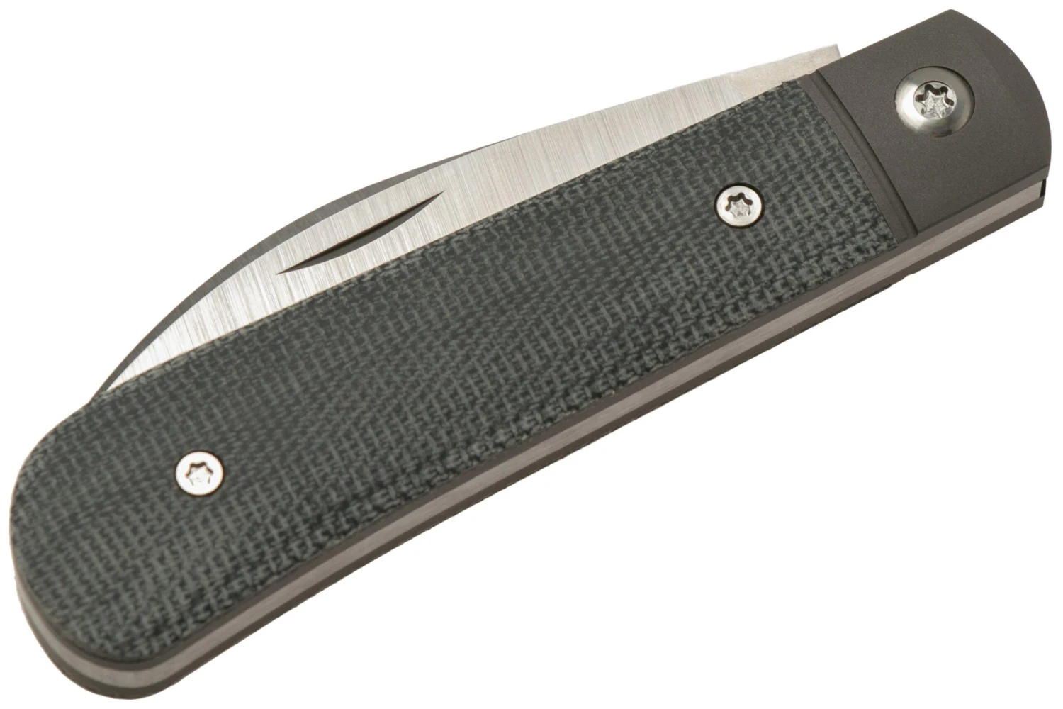 Jack Wolf Laid Back Jack, Black Canvas Micarta LAIDB-01-BLK Navaja Slipjoint - Imagen 6