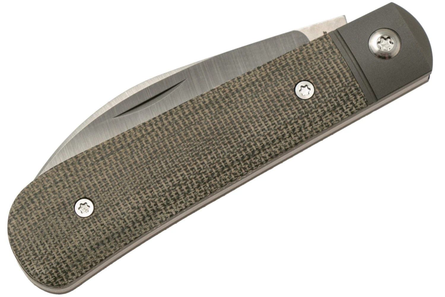 Jack Wolf Laid Back Jack, Green Canvas Micarta LAIDB-01-GRN Navaja Slipjoint - Imagen 6