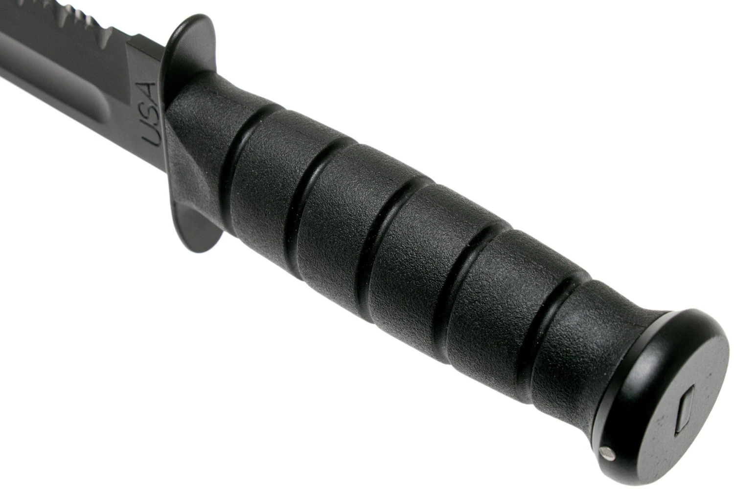 KA-BAR 1212 Cuchillo Fijo, Parcialmente Dentado, Funda De Cuero - Imagen 4