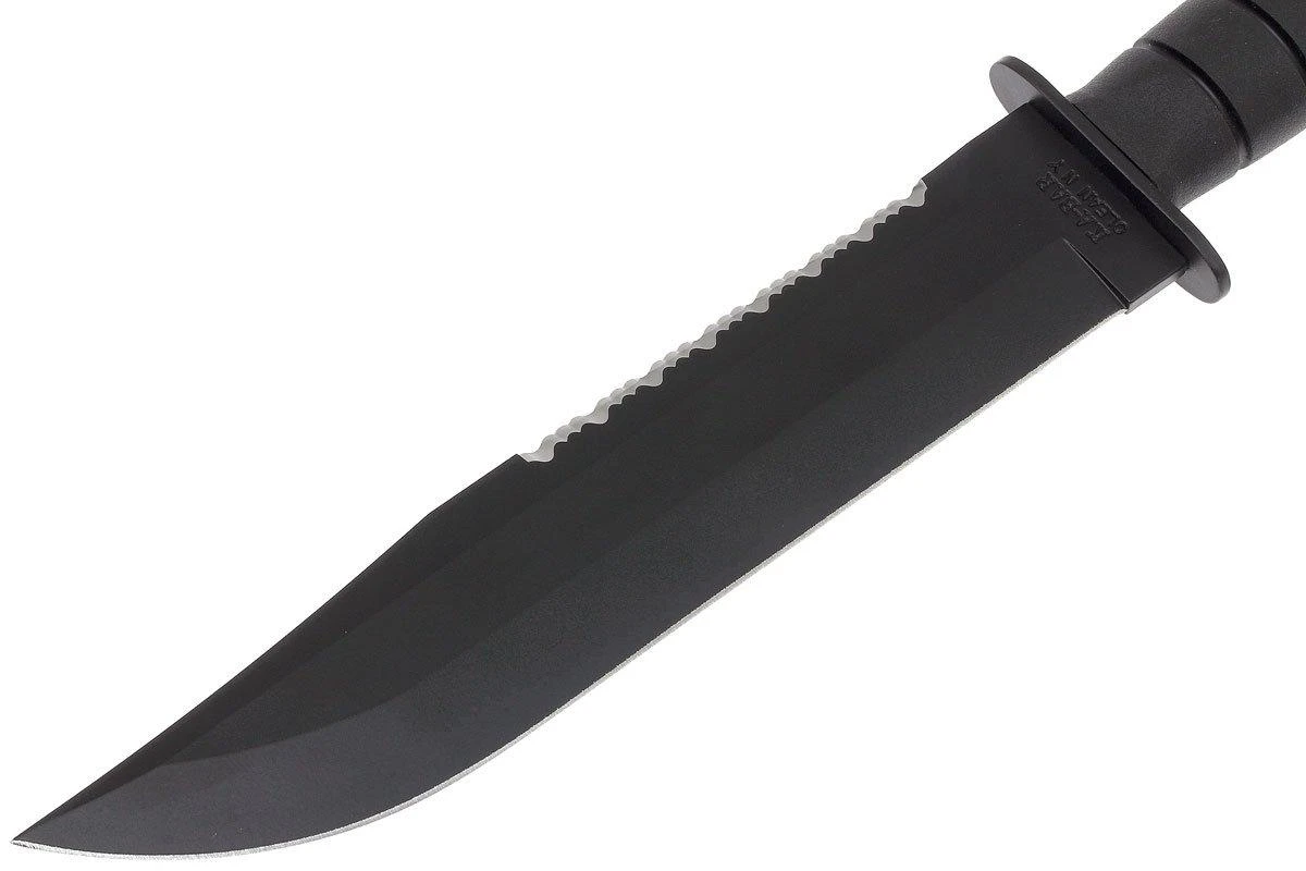 KA-BAR Big Brother 2211 Kraton Parcialmente Dentado, Funda De Cuero - Imagen 2