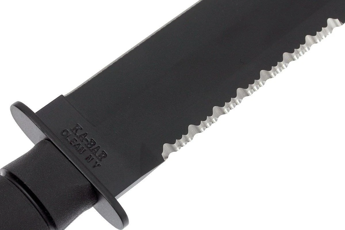 KA-BAR Big Brother 2211 Kraton Parcialmente Dentado, Funda De Cuero - Imagen 3