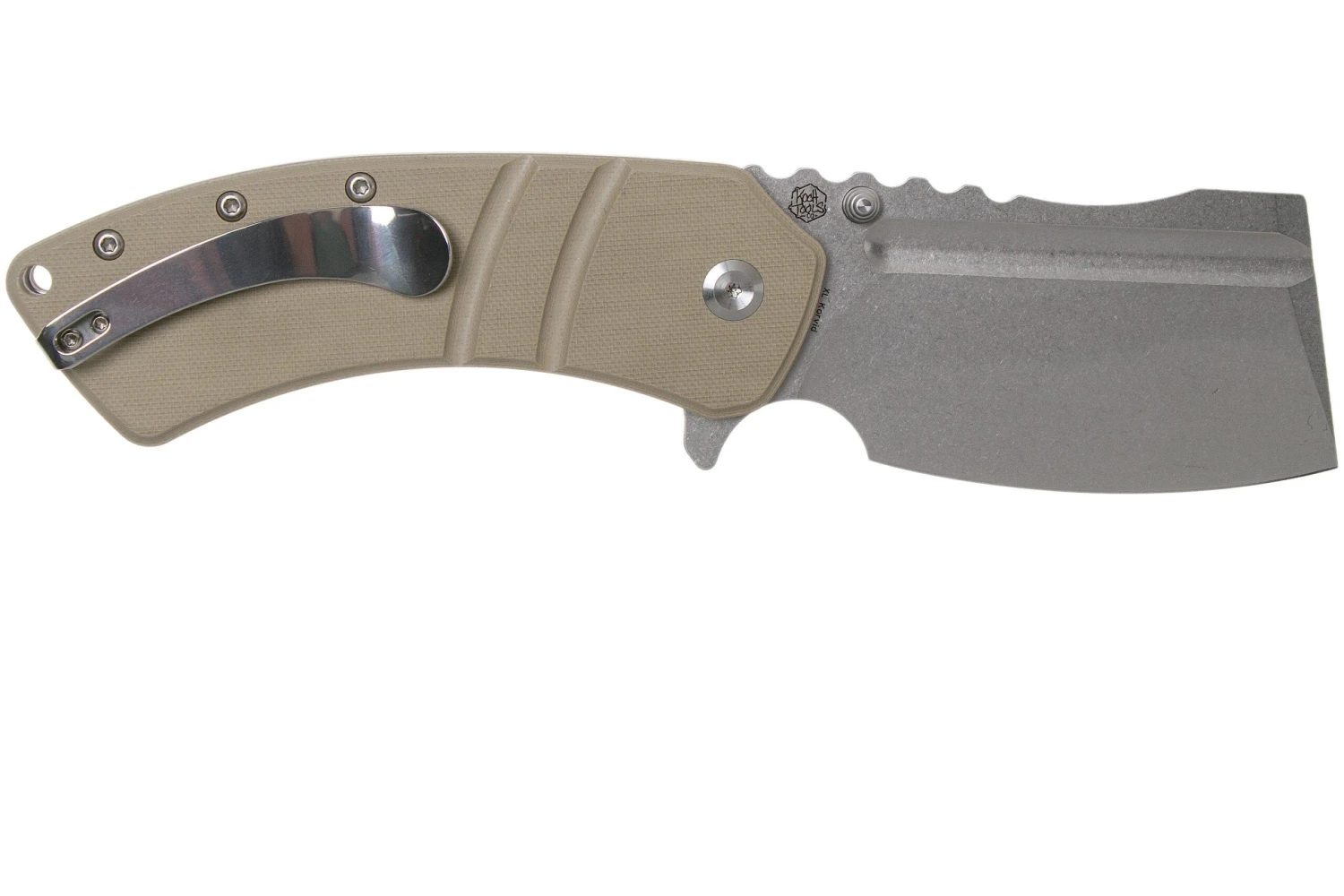 Kansept XL Korvid T1030A5 Satin, Sand G10 Navaja, Justin Koch Design - Imagen 2