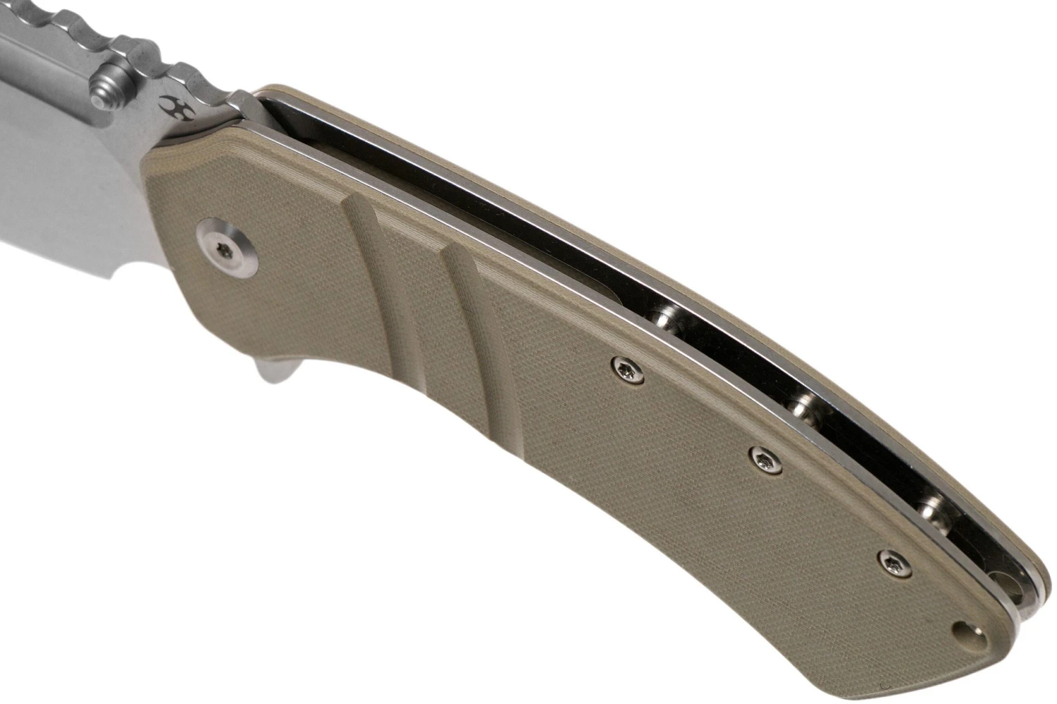 Kansept XL Korvid T1030A5 Satin, Sand G10 Navaja, Justin Koch Design - Imagen 7