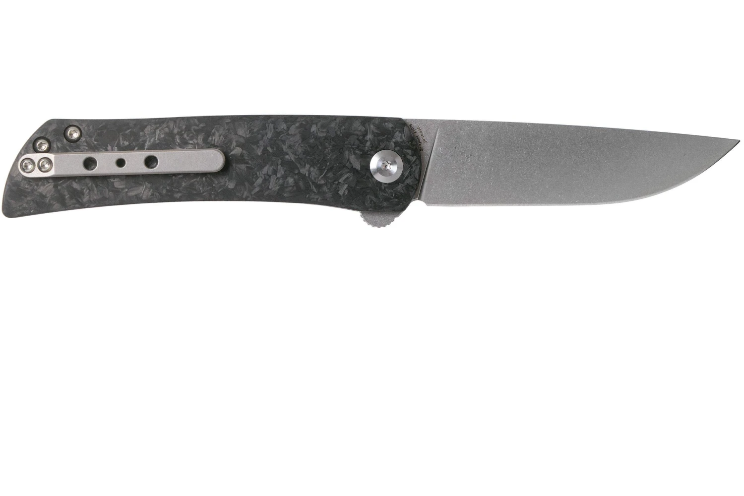 Kansept Weasel T2020A3 Shredded Carbon Fibre Navaja, Rolf Helbig Design - Imagen 2