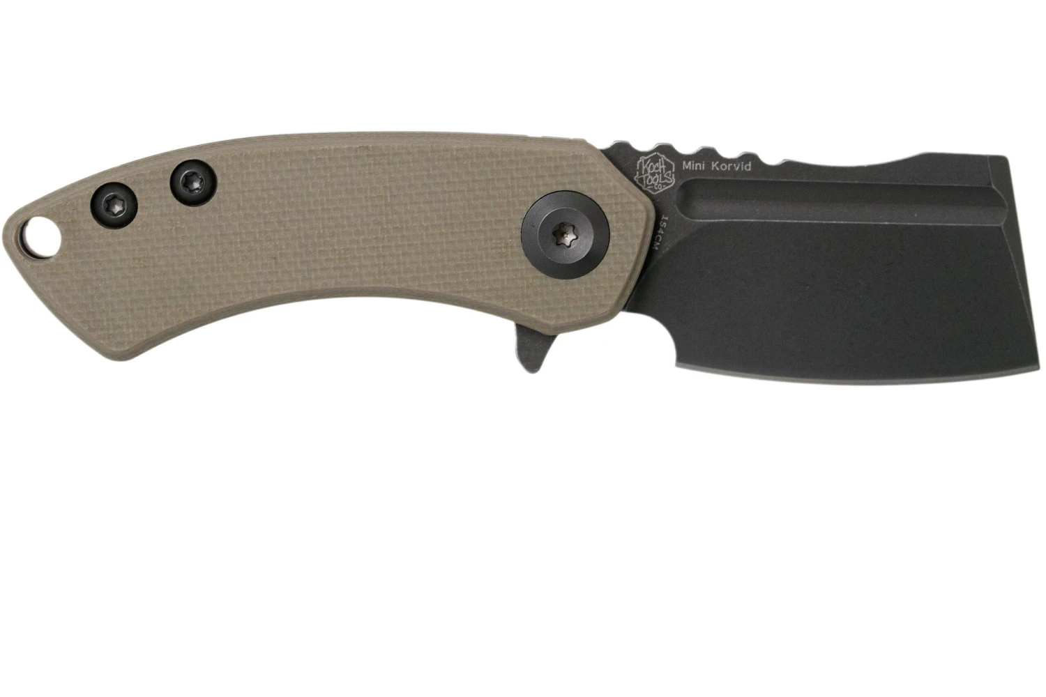 Kansept Mini Korvid T3030A2 Black, Sand G10 Navaja, Justin Koch Design - Imagen 2