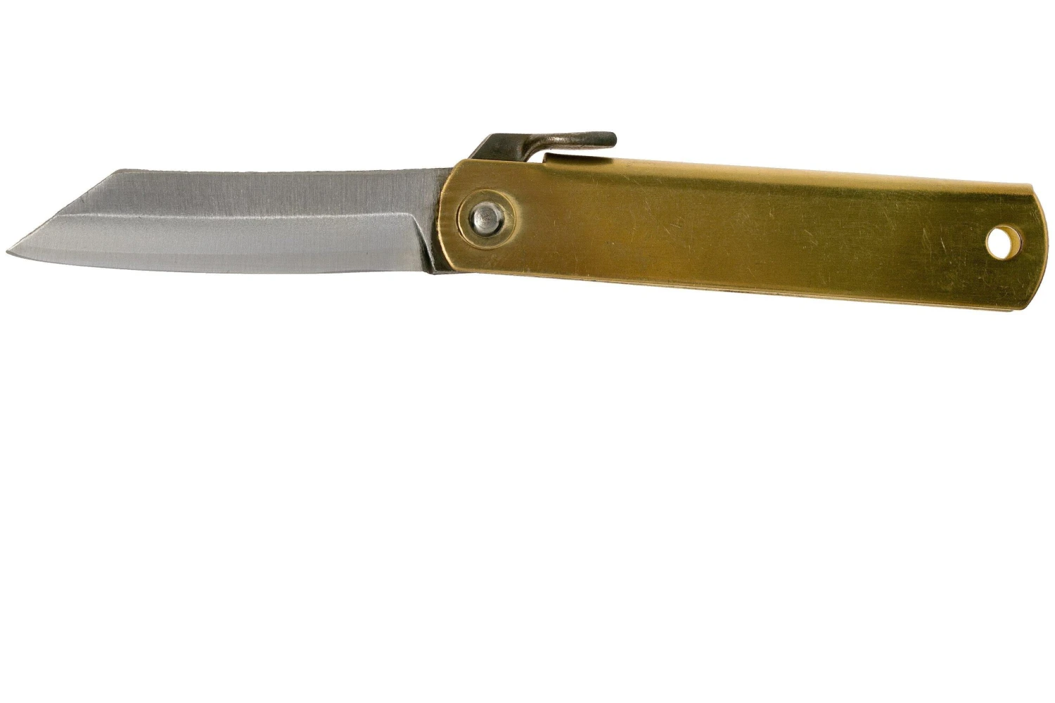 Higonokami Navaja 5 Cm HIGO75BRS, SK-acero Al Carbono, Lat贸n