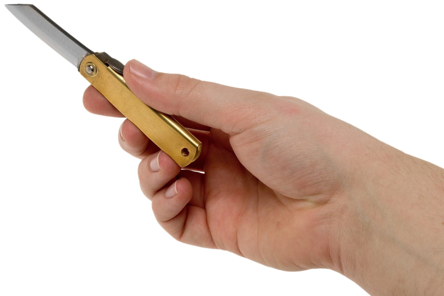 Higonokami Navaja 5 Cm HIGO75BRS, SK-acero Al Carbono, Lat贸n - Imagen 8