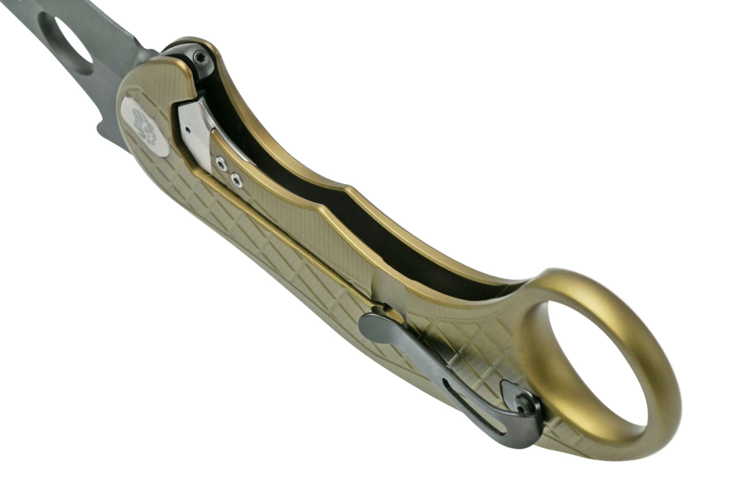 LionSteel L.E.One LE1-A-GB MagnaCut, Black, Green Aluminium, Navaja Karambit - Imagen 6