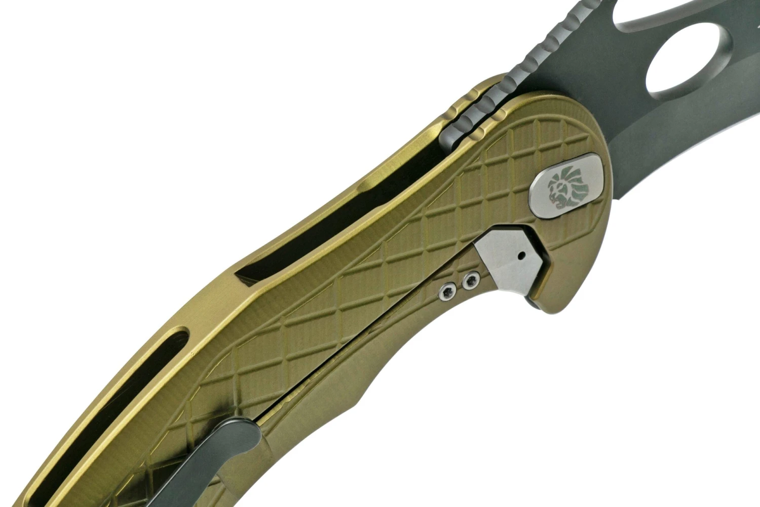 LionSteel L.E.One LE1-A-GB MagnaCut, Black, Green Aluminium, Navaja Karambit - Imagen 7