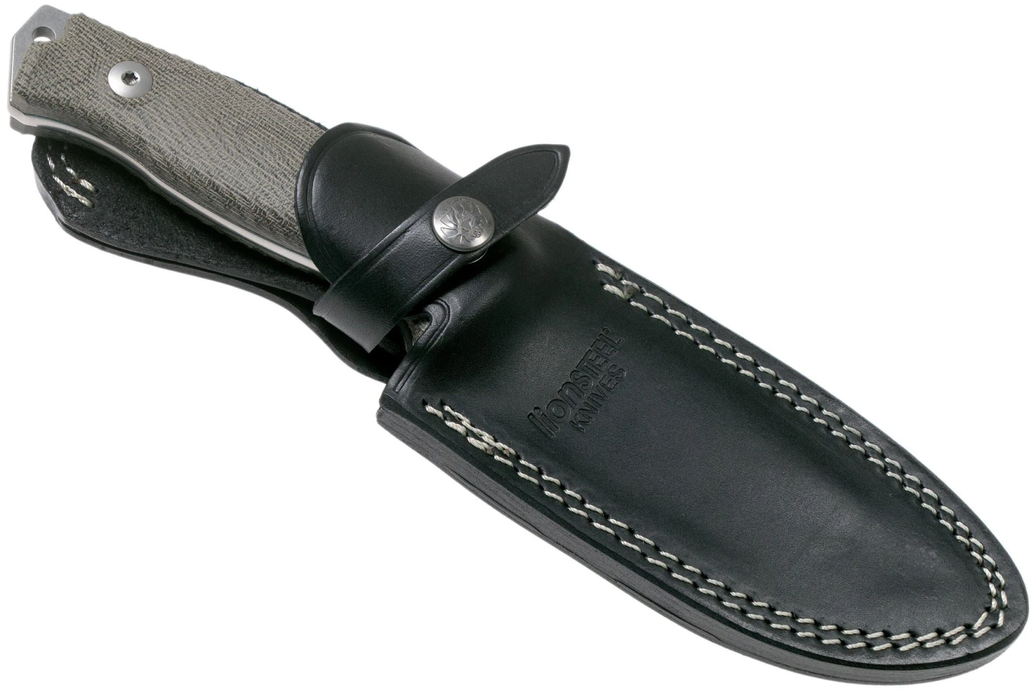 LionSteel M5 CPM 3V, Green Canvas Micarta, Knivesandtools Exclusive Cuchillo De Supervivencia - Imagen 6