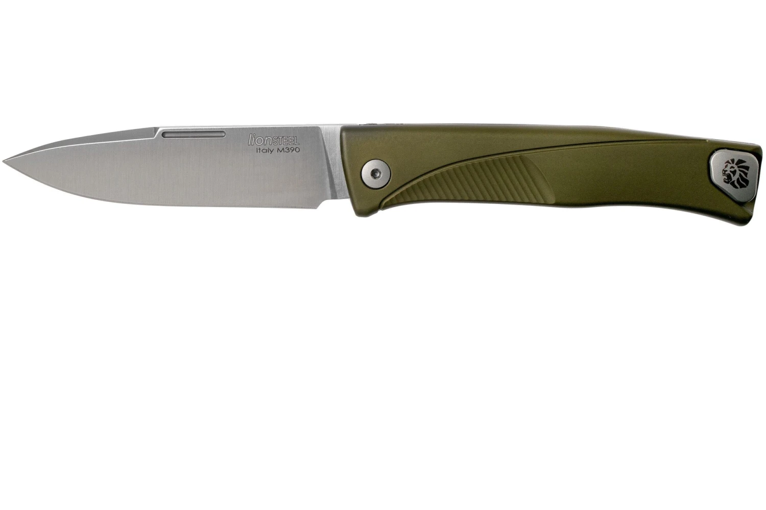 LionSteel Thrill Green Aluminum Integral Navaja Slipjoint