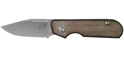 Liong Mah Traveller Clippoint Green Canvas Micarta Navaja