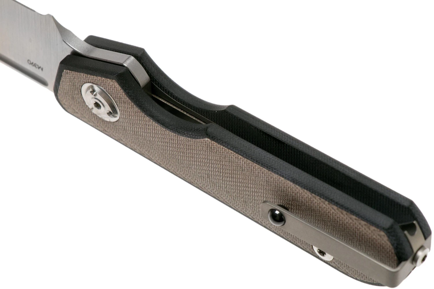 Liong Mah Traveller Spearpoint Green Canvas Micarta Navaja - Imagen 5