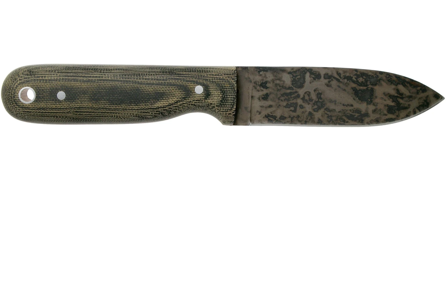 LT Wright Bushcrafter HC, 1075, Matte Black Micarta, Funda De Cuero, Cuchillo Bushcraft - Imagen 2