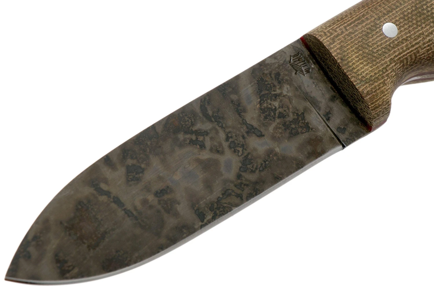 LT Wright Bushcrafter HC, 1075, Matte Green Micarta, Red Liners, Leather Sheath, Cuchillo Bushcraft - Imagen 3