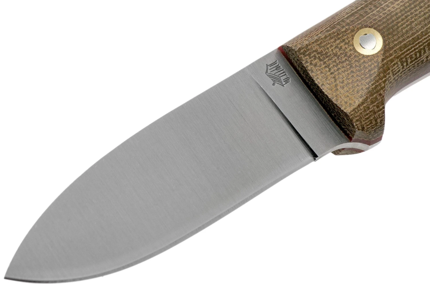 LT Wright Next Gen, A2, Matte Green Micarta, Red Liners, Leather Sheath, Cuchillo Bushcraft - Imagen 3