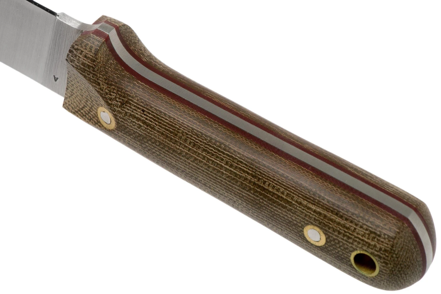 LT Wright Next Gen, A2, Matte Green Micarta, Red Liners, Leather Sheath, Cuchillo Bushcraft - Imagen 4