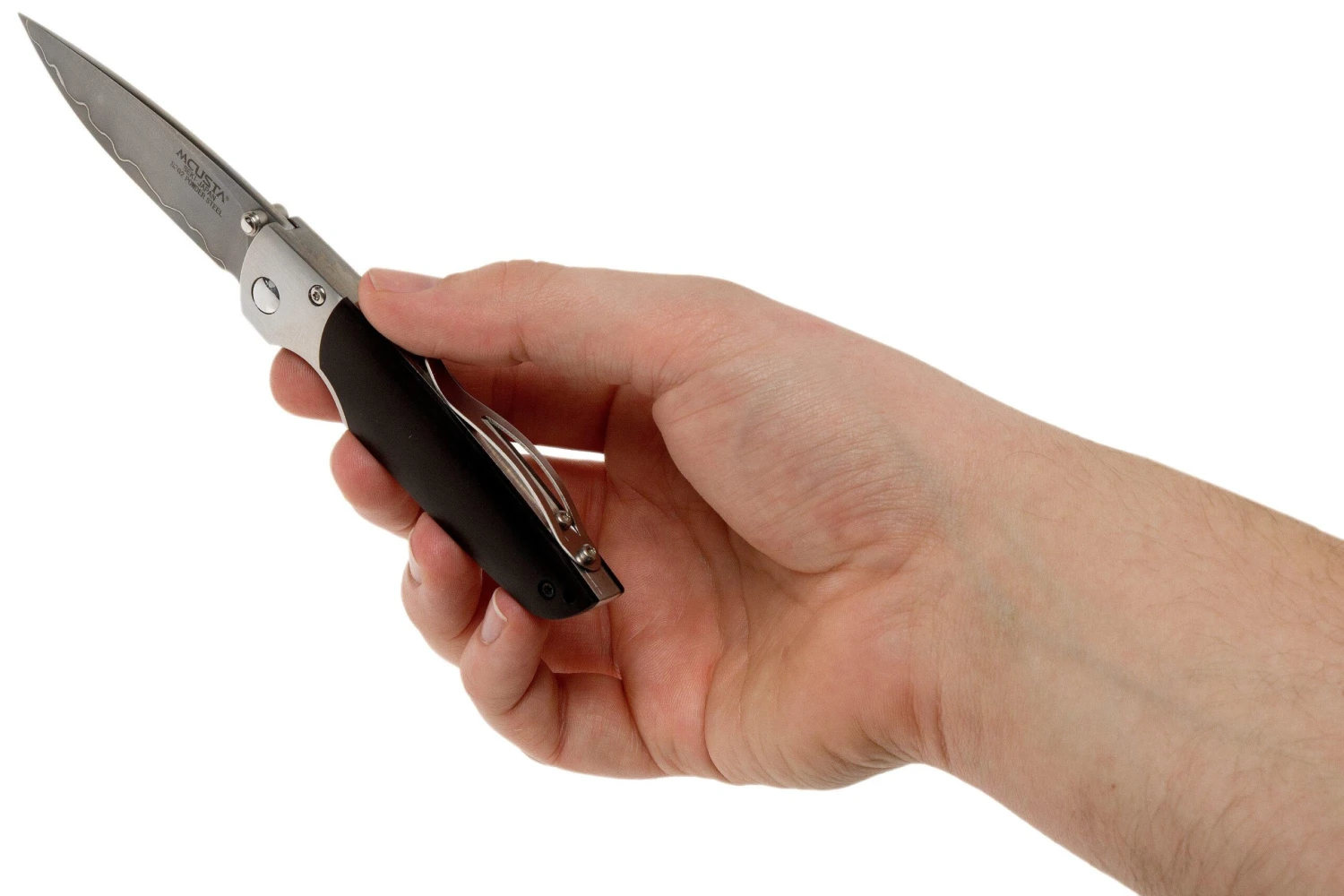 Mcusta MC-144G Shinra Mixture Teana, Black Pakkawood, Cuchillo De Caballero - Imagen 8