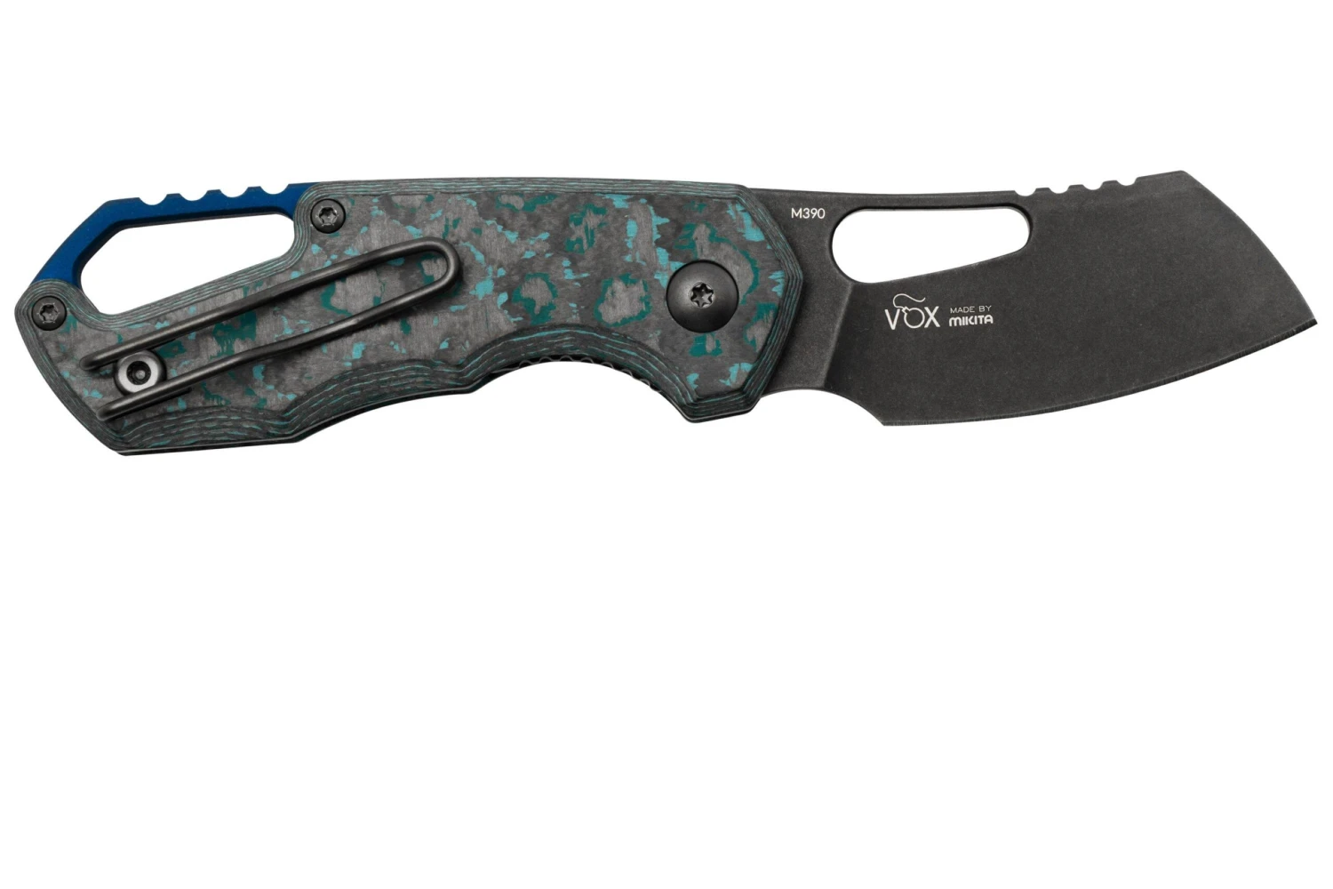 MKM Isonzo FX03-2CAD Cleaver Dark Stonewashed, Arctic Storm Carbon Fibre Navaja, Diseño De Jesper Voxnaes - Imagen 2